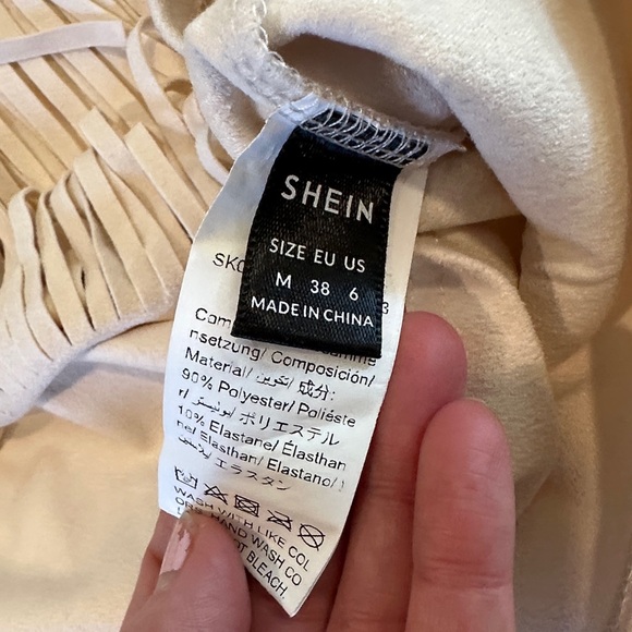 SHEIN | Women’s Fringe Cream Skirt - Picture 7 of 12